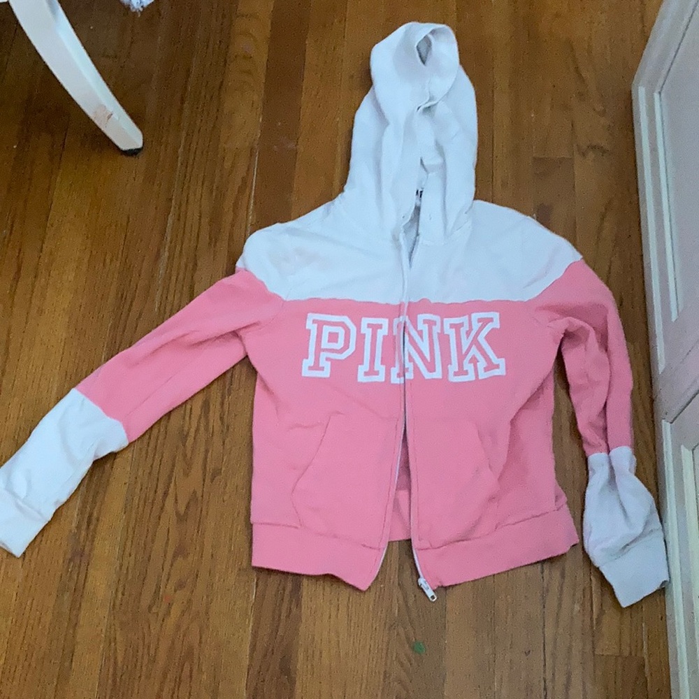 pink zip up jacket